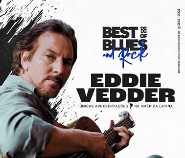 Eddie Vedder confirmado como headliner do Best of Blues and Rock 2026