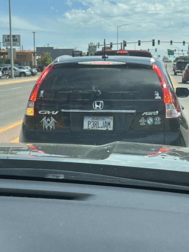 Fã personaliza placa do carro com P3RLJAM e entrega a fidelidade