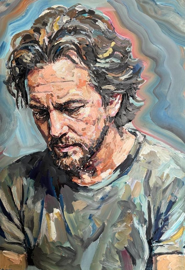 Fã cria retrato de Eddie Vedder em papel 13 por 19 polegadas